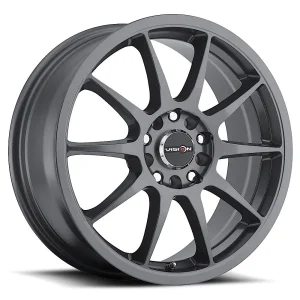 Vision Wheel Street Designs – 425 BANE – Gunmetal – 17″x7″ 38mm – All weather Wheels – 425-7768GM38